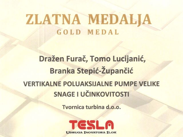 Inventum-TTK-Zlatna medalja